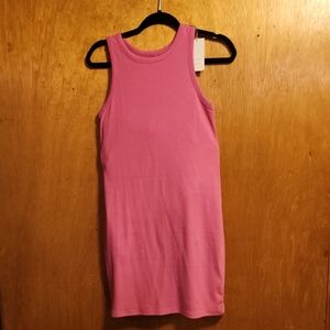 Ribbed Pink Dress